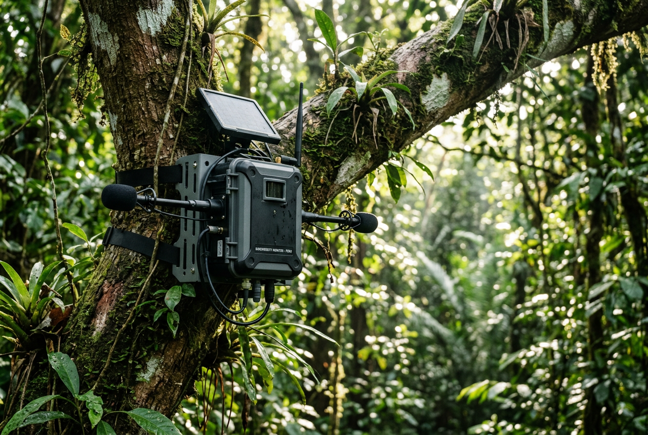 Monitoreo de biodiversidad con inteligencia artificial: bioacústica y satélites en Perú